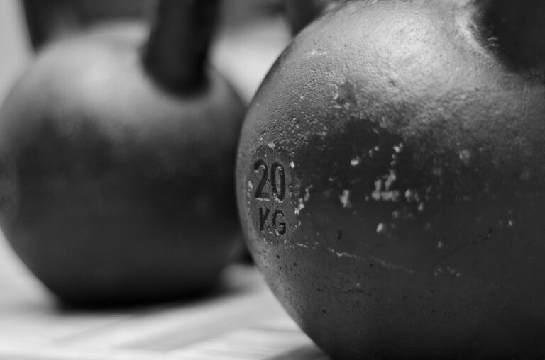 picture of 2 kettlebells on the floor